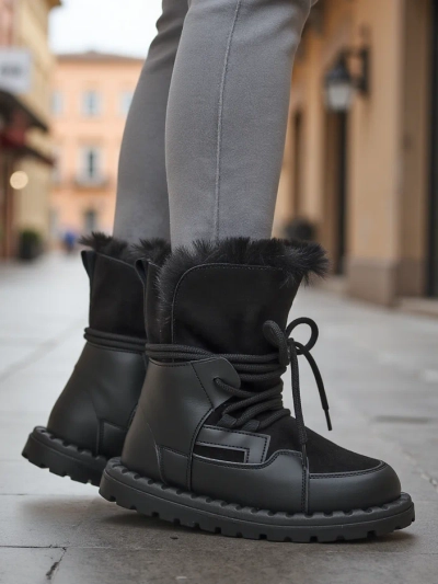 Royalfashion Damen Schnür-Stiefel Viovi