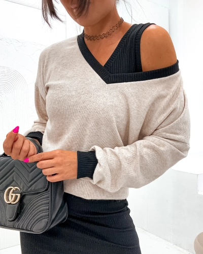 Royalfashion Schwarzes Damen Freizeit-Set