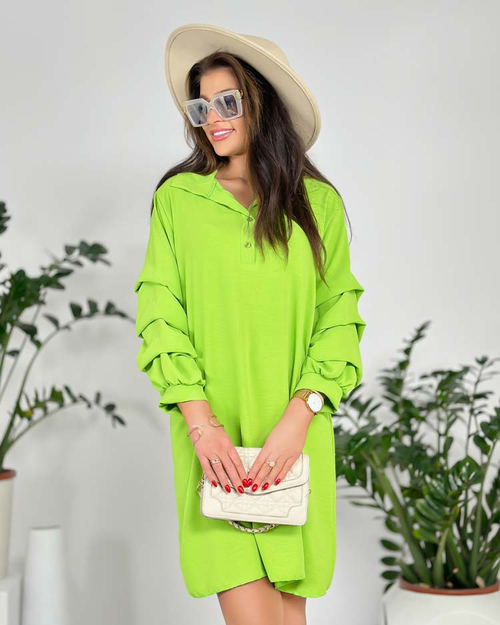 Жіноча сукня оверсайз Royalfashion з оборкою на рукавах