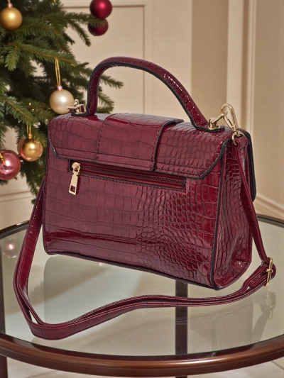 Lackierte kleine Damenhandtasche aus Öko-Leder Orlina