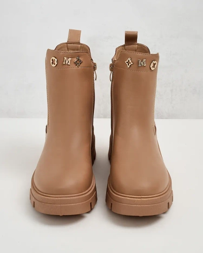 Royalfashion Damenstiefel mit dickerer Sohle Gegri