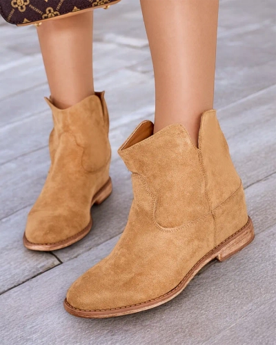 Royalfashion Stiefel im Cowboy-Stil auf verdecktem Keilabsatz Blueston