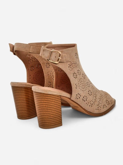 Royalfashion Damen-Cut-out-Blockabsatz-Sandalen Abetle