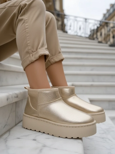 Royalfashion Damen Plateau-Schneestiefel a'la Dagodo