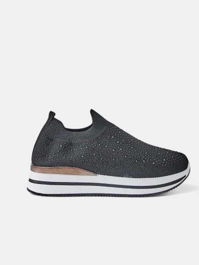 Royalfashion Damen Slipper Stoff Sport Schuhe Terrifa