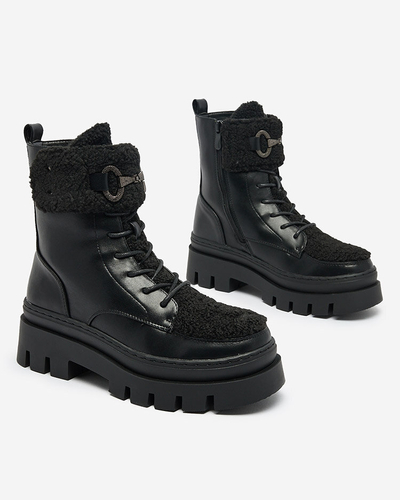 Royalfashion Жіночі черевики з овчиною Faeltone