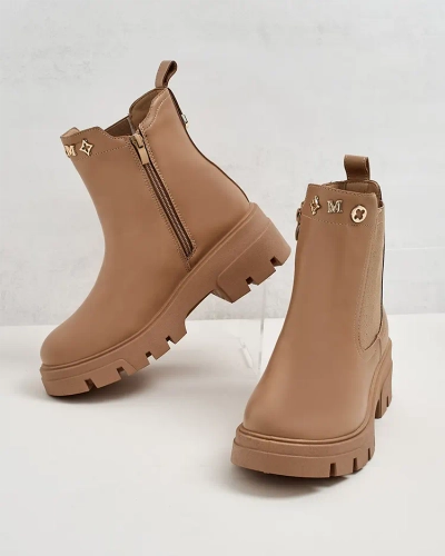 Royalfashion Damenstiefel mit dickerer Sohle Gegri
