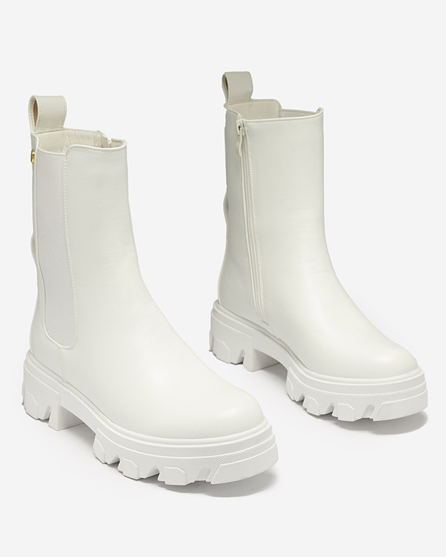 Hohe Damenstiefel in weiß Vyvieva- Footwear