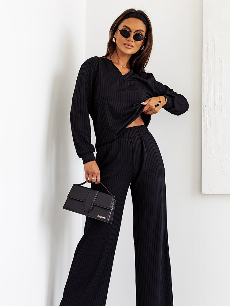 Royalfashion Damen-Set aus gerippter Baumwolle