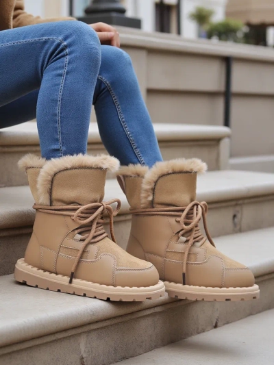 Royalfashion Damen Schnürschneestiefel Viovi