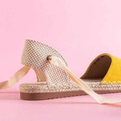 OUTLET Gelbe Damen Espadrilles Edola - Schuhe