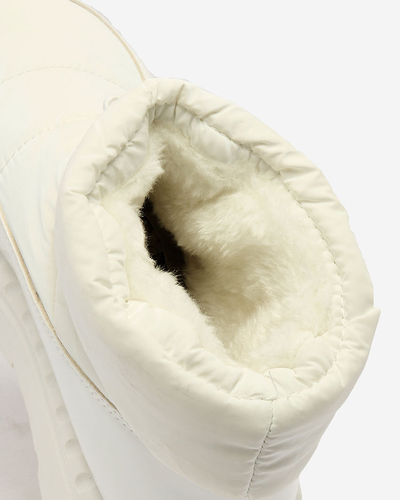 Royalfashion Damen Schlupf-Schneestiefel in weißer Farbe Ireda