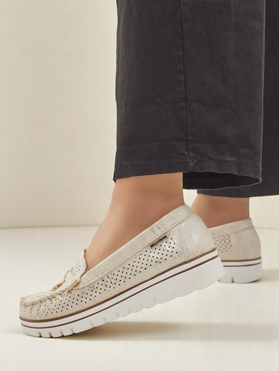 Royalfashion Damen perforierte Mokassins Elissas