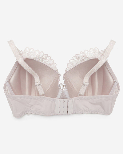 Beigefarbener Damen-Spitzen-BH - Unterwäsche