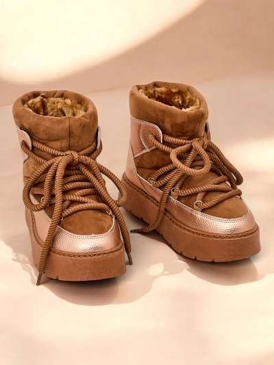 Royalfashion Damen Schnürschneestiefel Iniuc