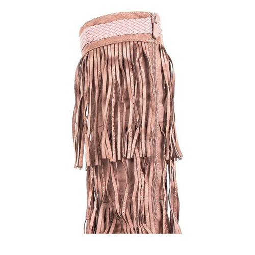 Рожеві черевики на танкетці з кистями Bahroma - Взуття