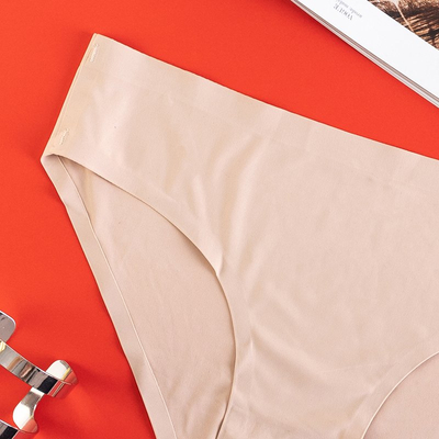 Beige Damenhöschen, nahtlose Höschen - Unterwäsche