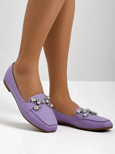 Royalfashion Damen Slipper mit Strass Lecilla