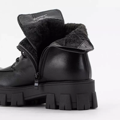 OUTLET Schwarze Damen-Taschen mit flachem Absatz Sinila - Schuhe