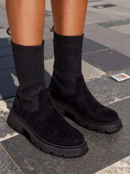 Royalfashion Damen Slip-On Stiefel Derette