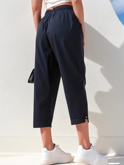 Royalfashion Damen gerade Stoffhose 7/8