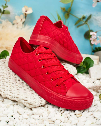 Stella Damen Sneaker Rot Stoff Sportlich für den Sommer