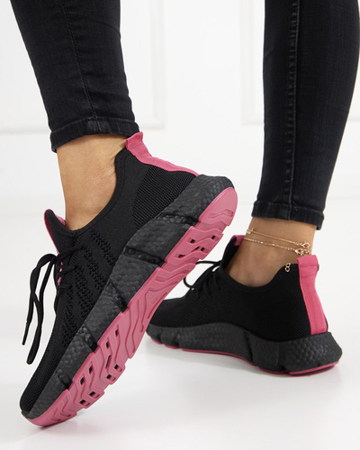 Sportschuhe für Damen in Schwarz und Fuchsia Bommgi - Schuhe