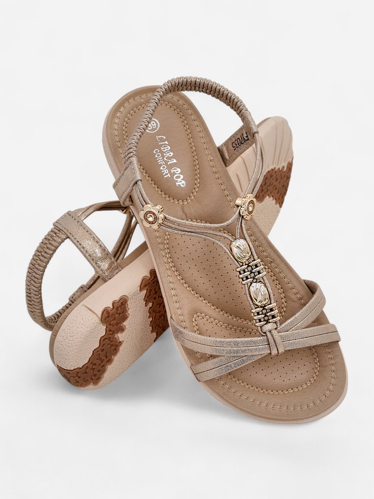Royalfashion Damen-Sandalen mit Verzierungen Veve