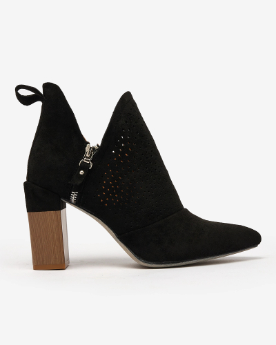 Royalfashion Schwarze Damenstiefel mit hohem Schaft Swerros