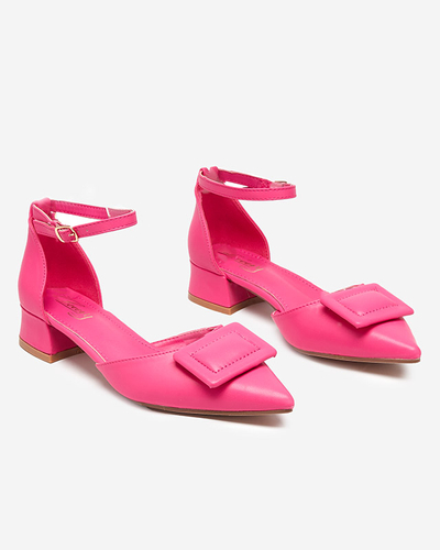 Fuchsiafarbene Damenpumps mit flachen Absätzen Beriji - Schuhe