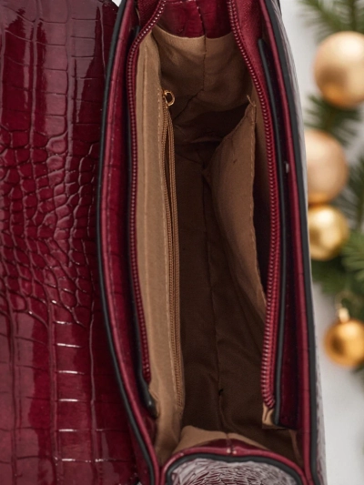 Lackierte kleine Damenhandtasche aus Öko-Leder Orlina