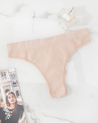 Royalfashion Beige Damen-BH-Slip