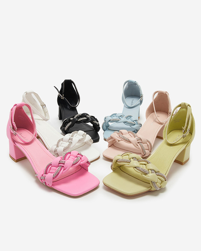Beige und rosa Damensandalen auf der Post Marienka - Schuhe