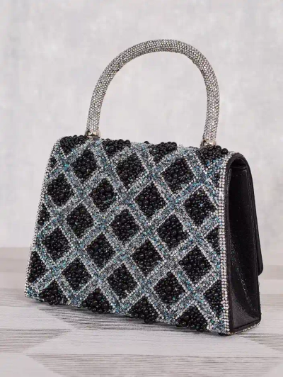 Royalfashion Kleine Damenhandtasche verziert mit Zirkonia und Perlen