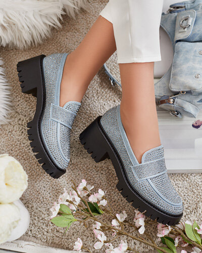 Royalfashion Жіночі мокасини з цирконами Epolls