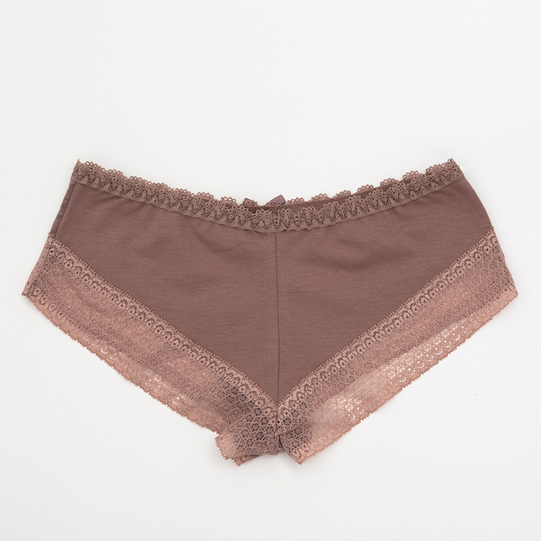 Schmutziger pinker Spitzenslip für Damen - Unterwäsche