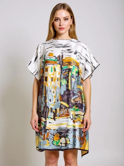 Pareo-Kleid Kalypso Royalfashion, mehrfarbig knielang, universell