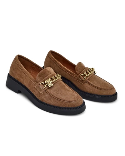 Royalfashion Damen Slipper mit einer goldenen Kette Porrot