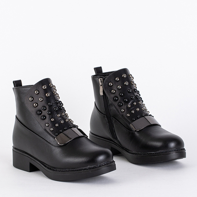 Hübsche schwarze Mädchenstiefel mit Idiloso-Jets - Schuhe