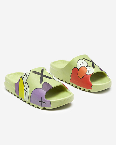 Grüne Damenhausschuhe von Elmino - Schuhe