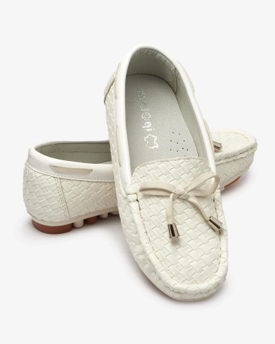 Weiße Mokassins für Kinder Dannad- Footwear