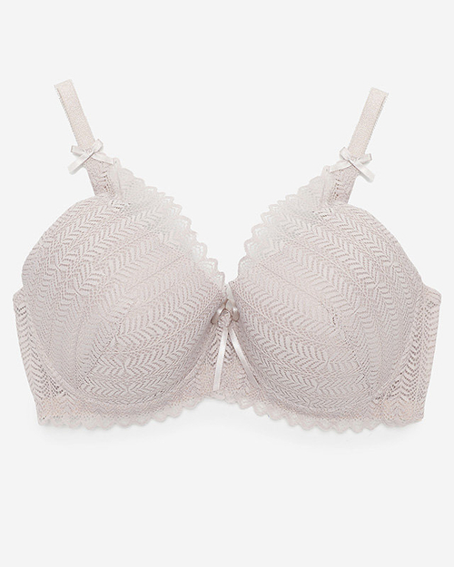 Бежевий жіночий мереживний бюстгальтер