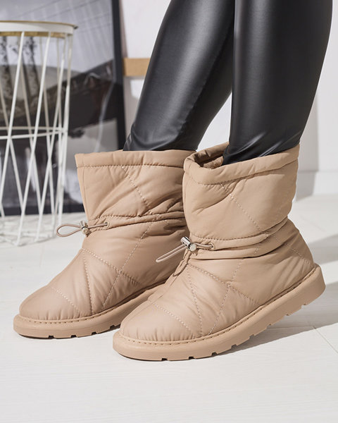 Hellbraune Damen Isolierte Stiefel a'la Schneestiefel Kaliolen - Footwear