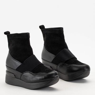Schwarzer Damen-Slipper mit Prägung Keleda - Footwear