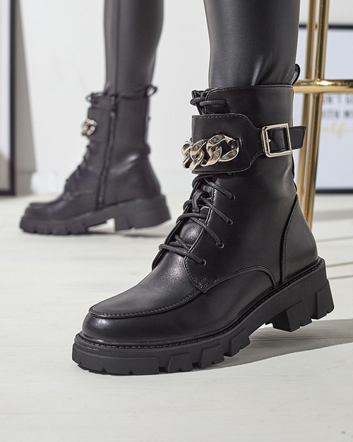 Утеплені чорні жіночі черевики-баггі Effpi-Footwear