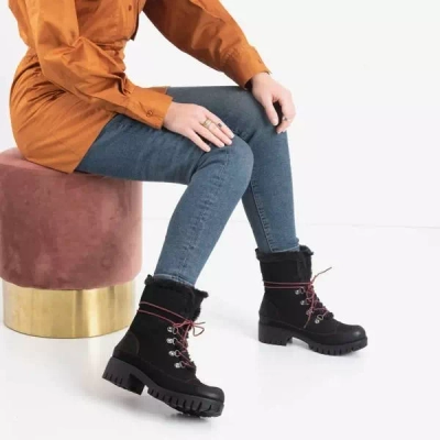 OUTLET Schwarze Miratorg-Arbeitskleidung mit Schnürung für Damen - Schuhe