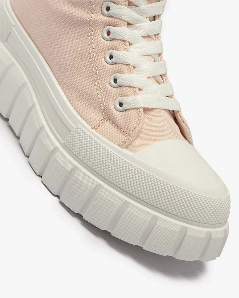 Damen Sneaker mit hohem Plateau in hellrosa Kivda- Footwear