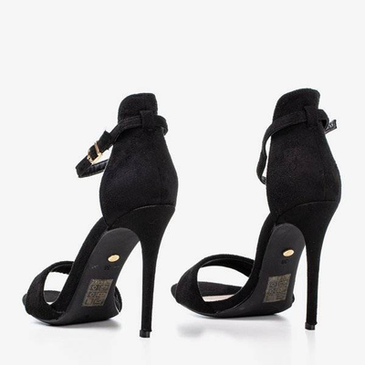 Schwarze Damensandalen mit hohem Absatz Gold Rush - Schuhe 1