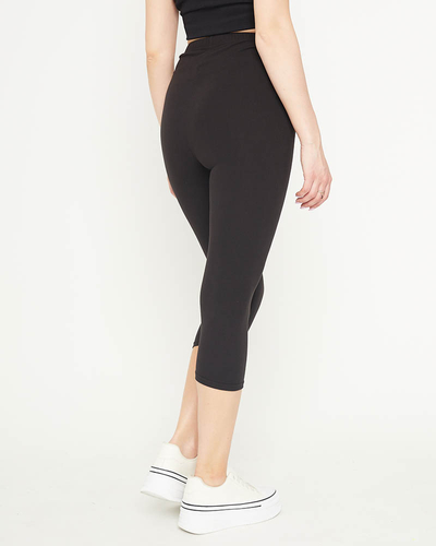 Schwarze 3/4-Leggings für Damen - Kleidung