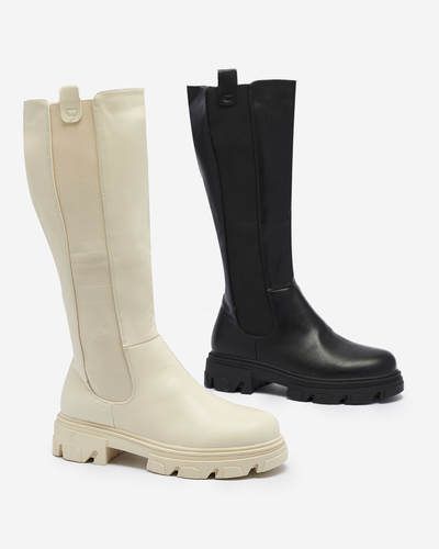 Cremefarbener Damenstiefel Vebissa- Footwear